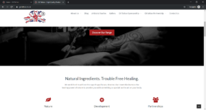 gx tattoo website design by ravenbridge ltd