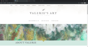 valerie website design by ravenbridge ltd
