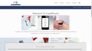 coast physio website design by ravenbridge ltd